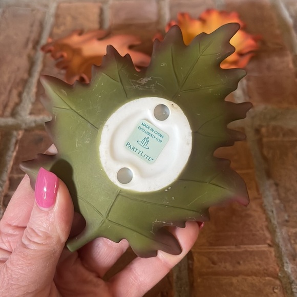 PartyLite Whispering Leaves Tealight Trio - Picture 3 of 7